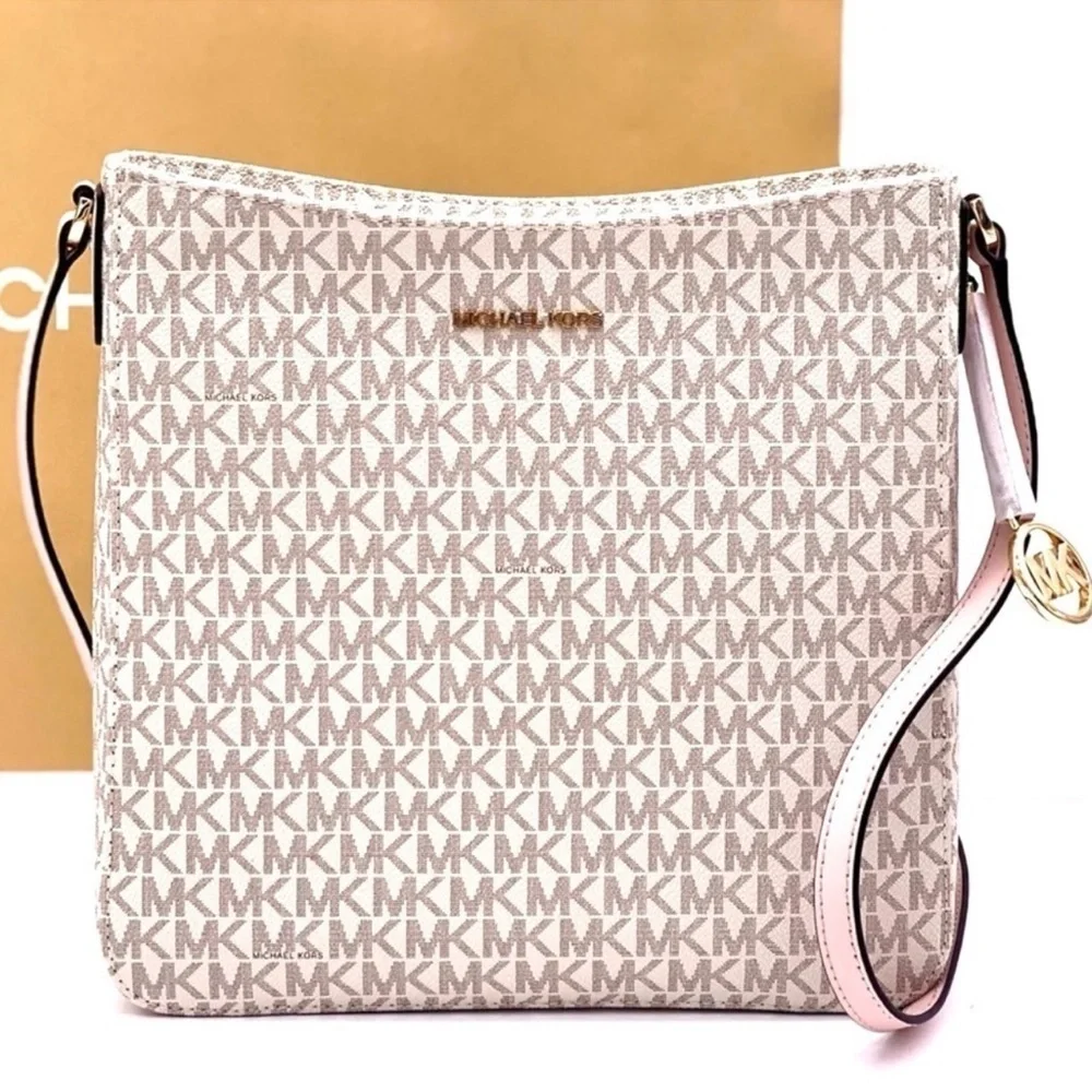 Michael Kors Large Messenger Crossbody Bag Powder Blush Multi